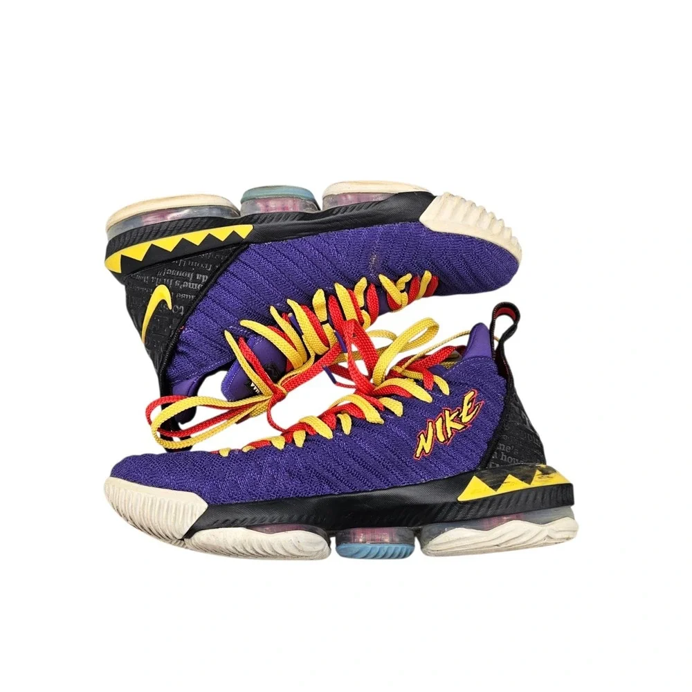 Nike Men's Size 10 US LeBron XVI 16 Martin Purple Basketball Sneakers Shoes READ
